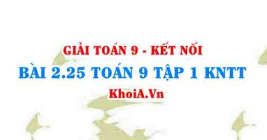 Bài 2.25 SGK Toán 9 tập 1 Kết nối tri thức